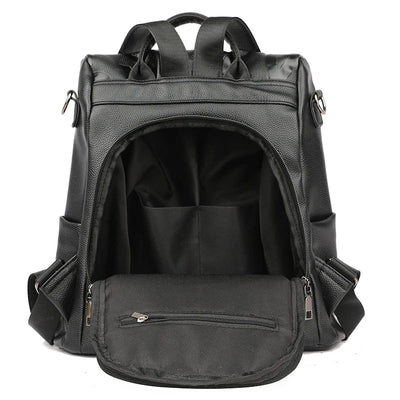 GuardGlam | Anti-Diebstahl Neue Frauen Rucksack Hohe Qualität Weiches PU Leder Rucksack