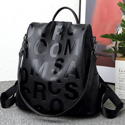 GuardGlam | Anti-Diebstahl Neue Frauen Rucksack Hohe Qualität Weiches PU Leder Rucksack