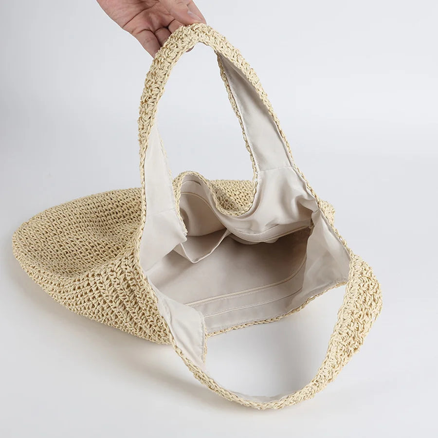Rattan gewebte Tasche Damen l Annora