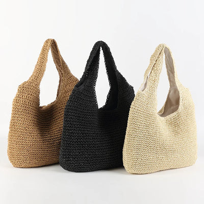 Rattan gewebte Tasche Damen l Annora