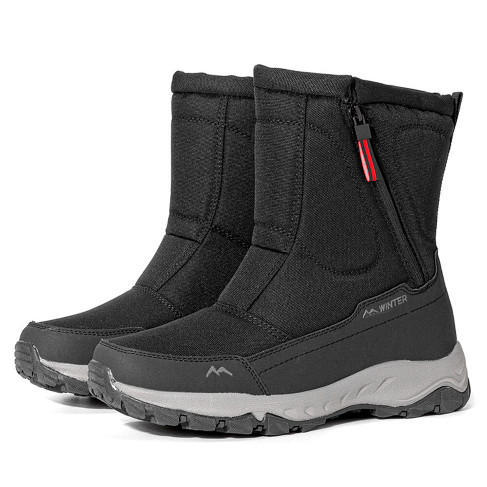 Damen-Winterstiefel mit seitlichem Reißverschluss – wasserdichte, rutschfeste, strapazierfähige Schneestiefel mit warmem Futter