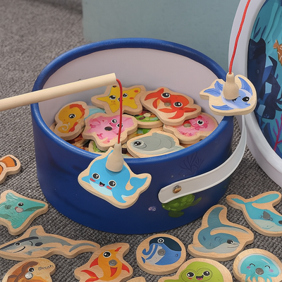 Fish & Learn | Magnetisk träleksak för småbarn