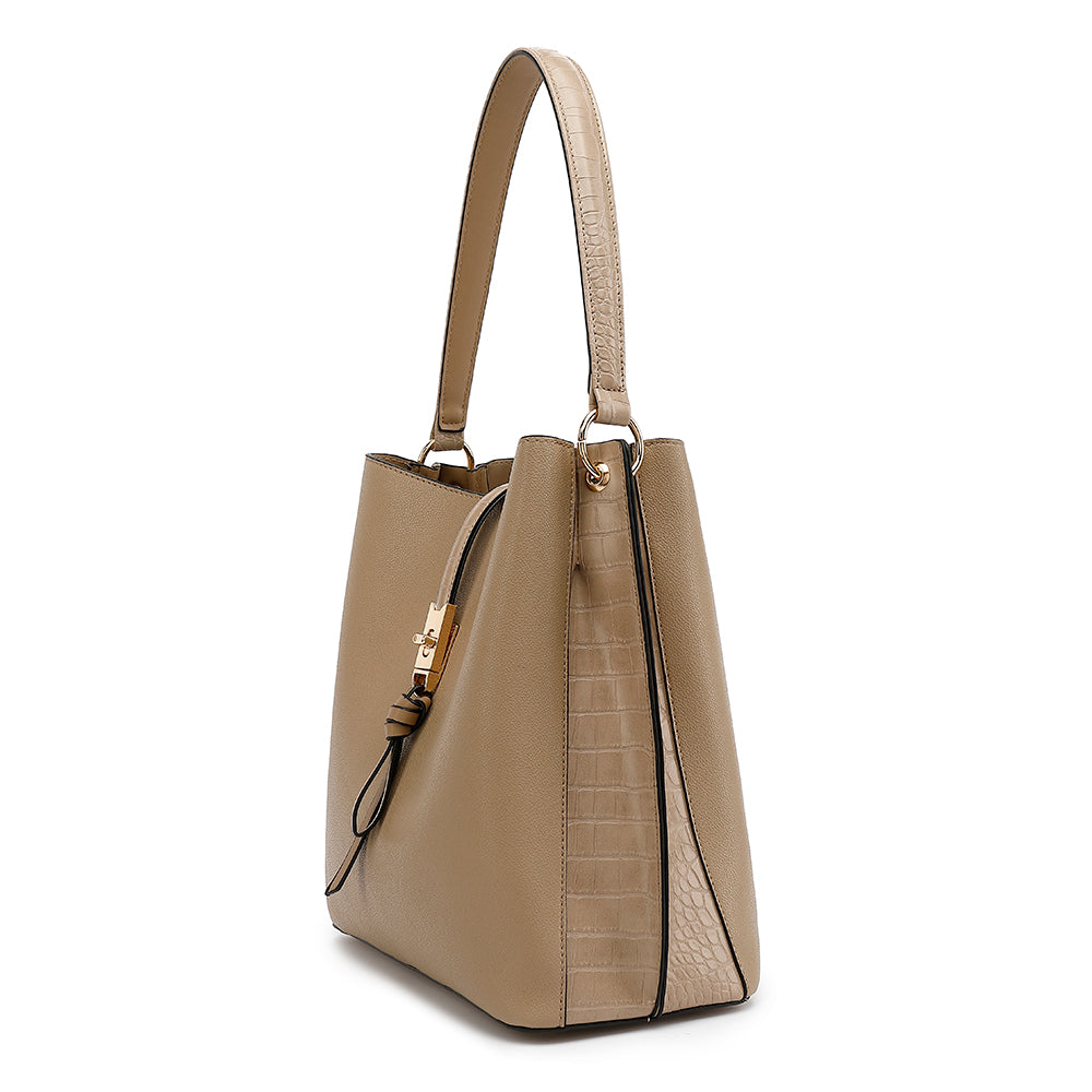 Frauen - Hobo-Tasche - Krokodil-Einsätze - Schicker Stil