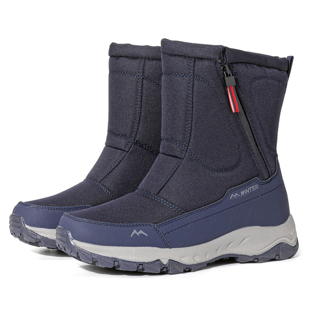 Damen-Winterstiefel mit seitlichem Reißverschluss – wasserdichte, rutschfeste, strapazierfähige Schneestiefel mit warmem Futter