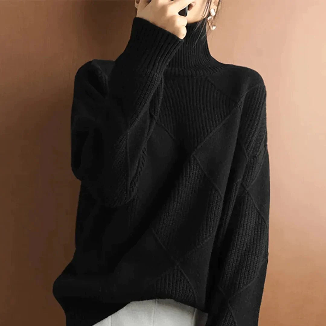Marie Feinstrick - Pullover mit Rundhalsausschnitt