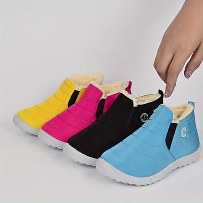 Varma, mysiga, halkfria ankelkängor i fleece, mjuka vandringskängor - Laice