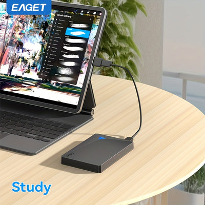 EAGET Bärbar extern hårddisk USB 3.0 (250 GB-4 TB, för bärbar dator, MacBook och PS5)