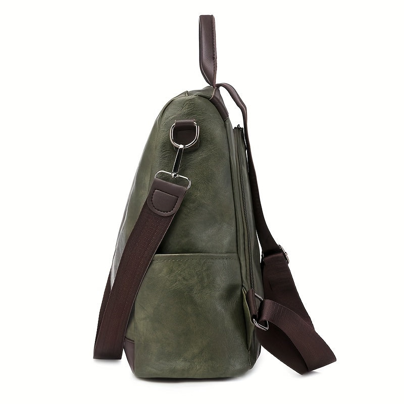 Taschen-Rucksack für Frauen aus veganem PU-PU Leder mit sicherem Design