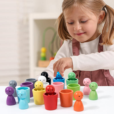 Montessori-Farbsortierbecher