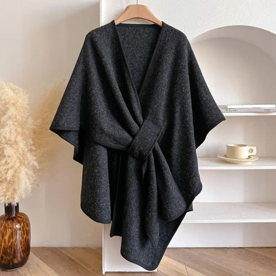 Luxuriöser winddichter Schal-Mantel mit elegantem Fall