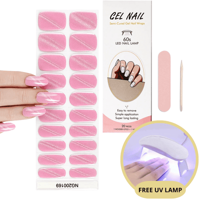 Gel-Nagelsticker-Set mit UV-Lampe