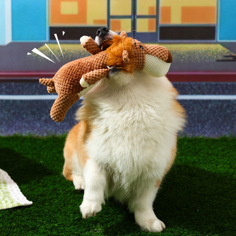 Extra starkes Hundespielzeug - Langlebiges Plüsch-Kauspielzeug für aktive Hunde