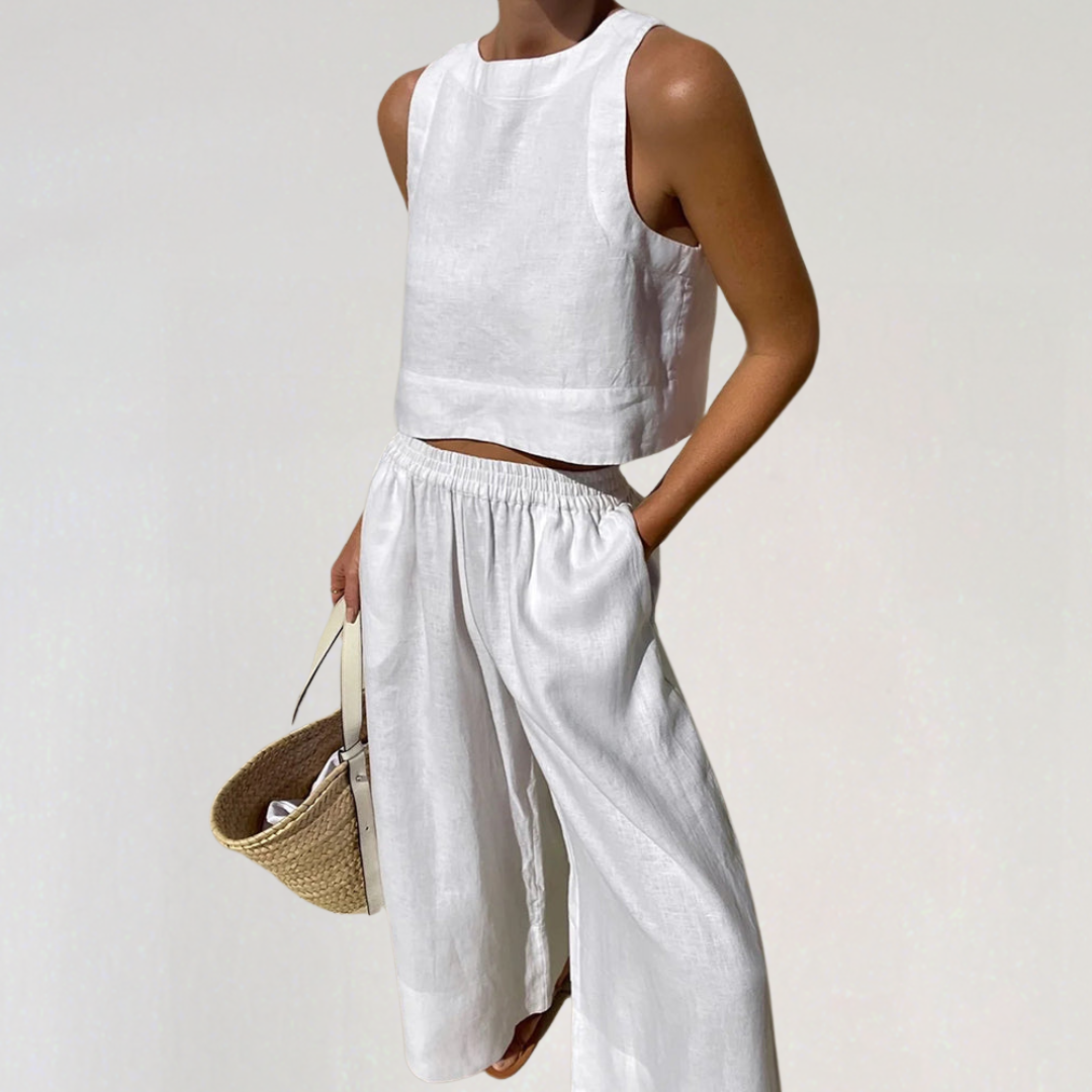 Damen-Loungewear-Set aus natürliche Textur für den Sommer