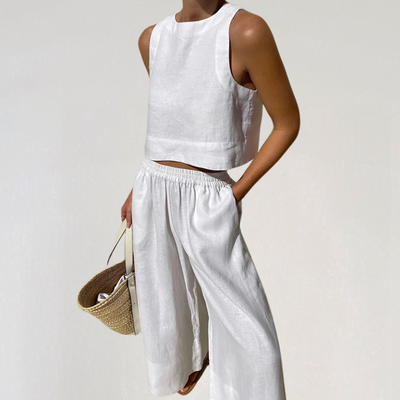 Damen-Loungewear-Set aus natürliche Textur für den Sommer