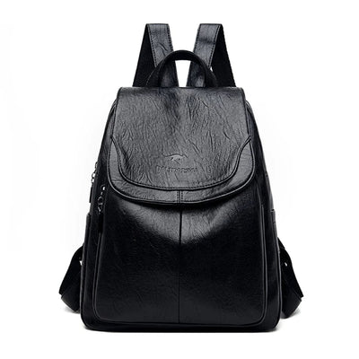 Diebstahlsicherer PU Lederrucksack für stilvolle Frauen | Edah