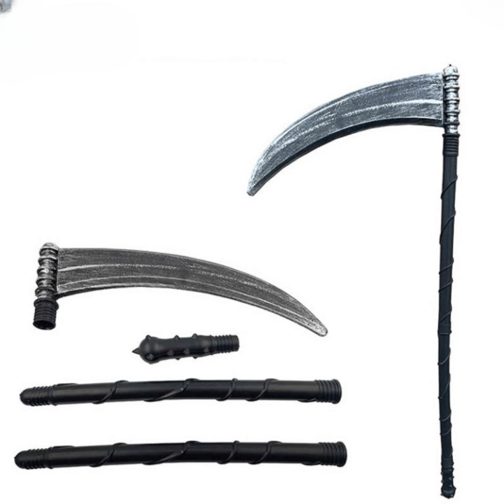 Grimora Set | Zubehör für Halloween-Umhang, Skelettmasken und Sichel