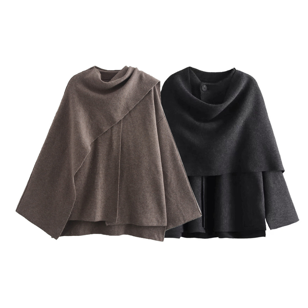 Elegante weiche Damen-Cape-Jacke