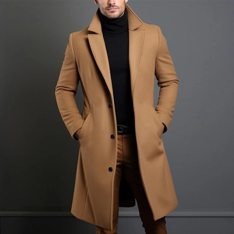 Wim | Stylischer langer Trenchcoat für den Herbst