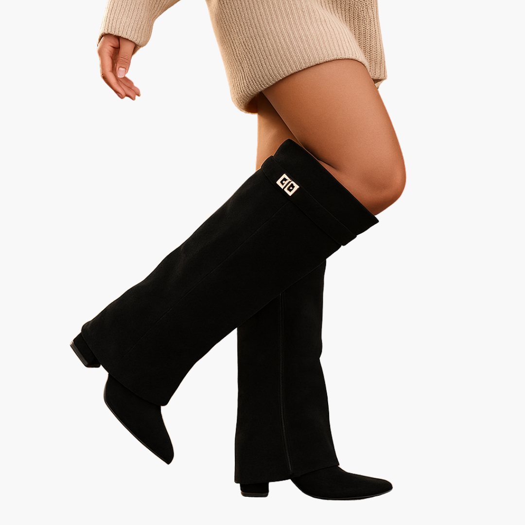 Damenstiefel aus premium qualität mit niedrigem Absatz