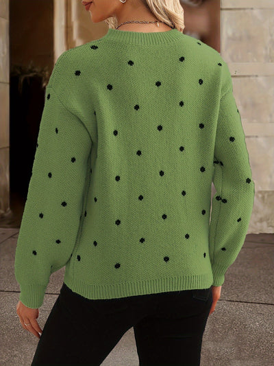Zara Polka Dot Pullover – Lässig und stilvoll für Frauen im Herbst und Winter