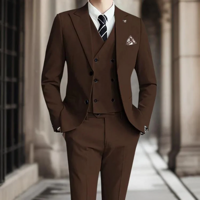 3-teiliger eleganter Slim Fit Hochzeitsgastanzug für Männer - Johannes