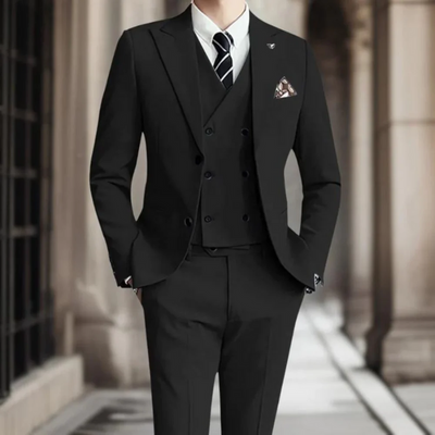 3-teiliger eleganter Slim Fit Hochzeitsgastanzug für Männer - Johannes
