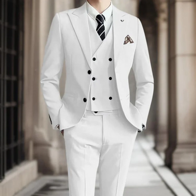 3-teiliger eleganter Slim Fit Hochzeitsgastanzug für Männer - Johannes