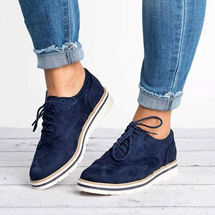 Jenni - elegante PU Lederschuhe mit Schnürsenkeln