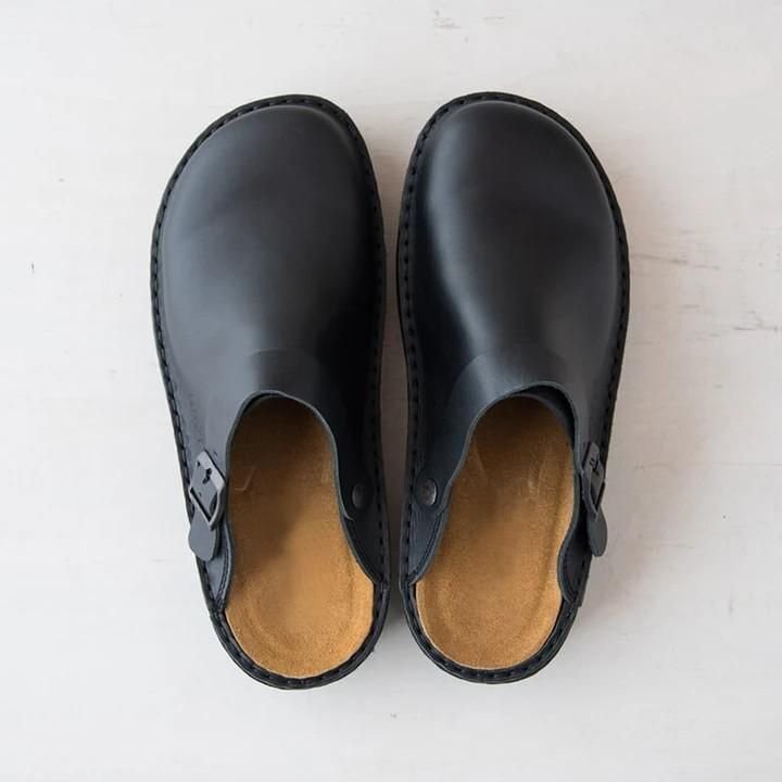 Clogs Herren Lederschuhe Komfort Pantoletten mit verstellbarem Riemen