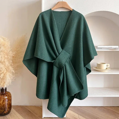 Luxuriöser winddichter Schal-Mantel mit elegantem Fall