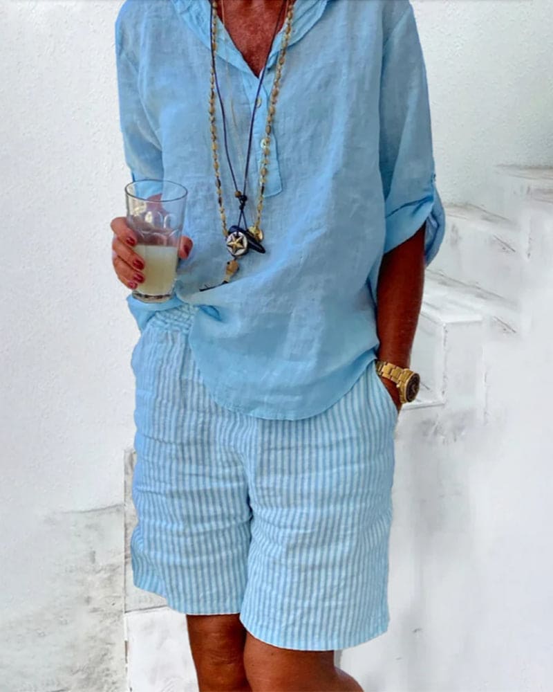 Gestreifte Sommer-Shorts für Damen – Léonie