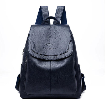 Diebstahlsicherer PU Lederrucksack für stilvolle Frauen | Edah