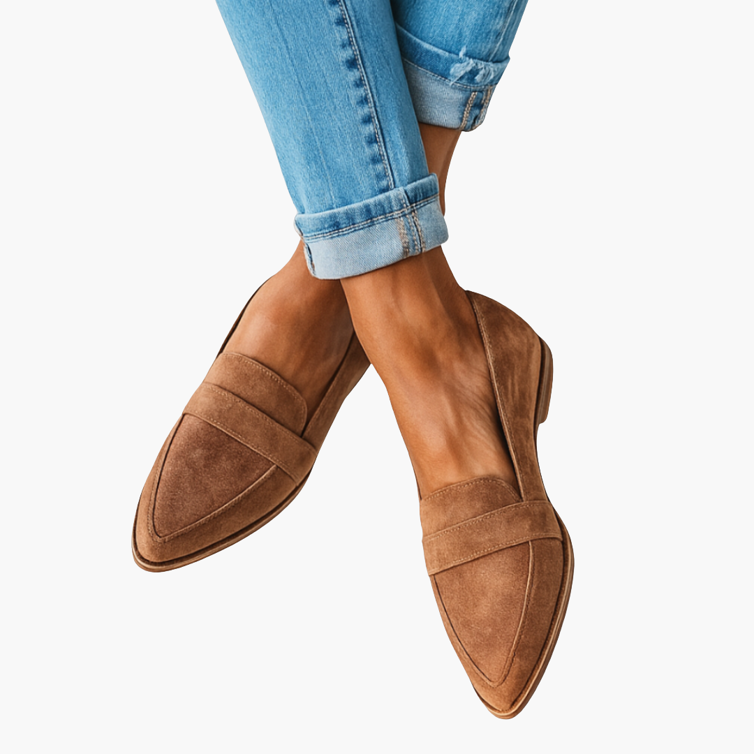 Damenmokassins aus luxe stoff