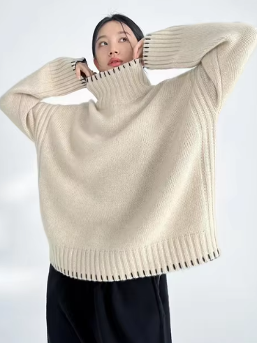 Nadine - Rollkragenpullover mit Loose Fashion