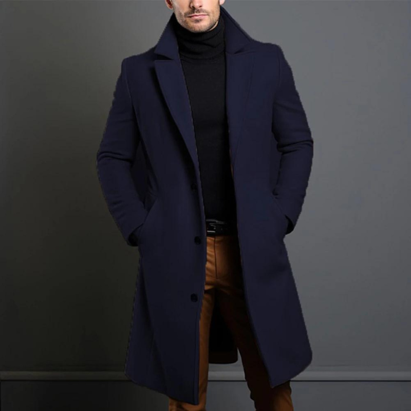 Wim | Stylischer langer Trenchcoat für den Herbst