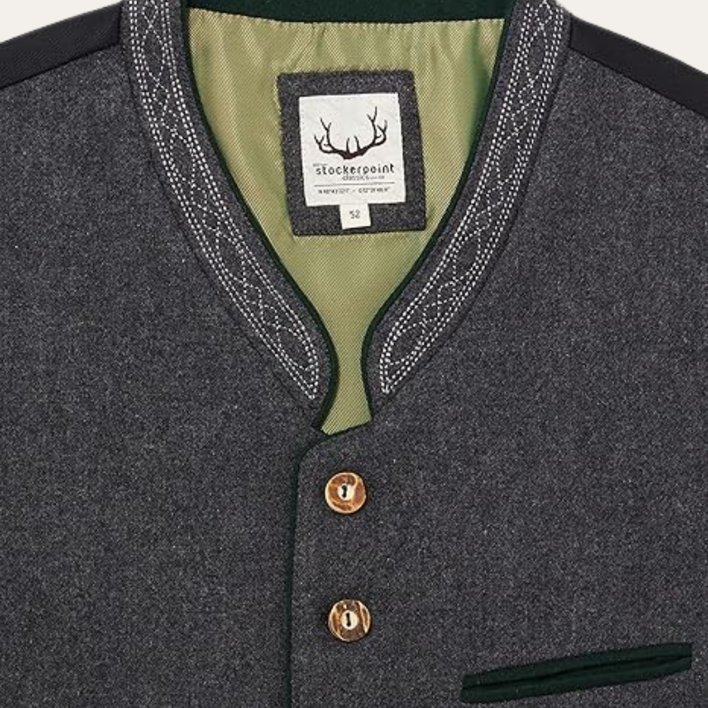 Herren Trachtenweste Wollmischung, Traditionelles Design