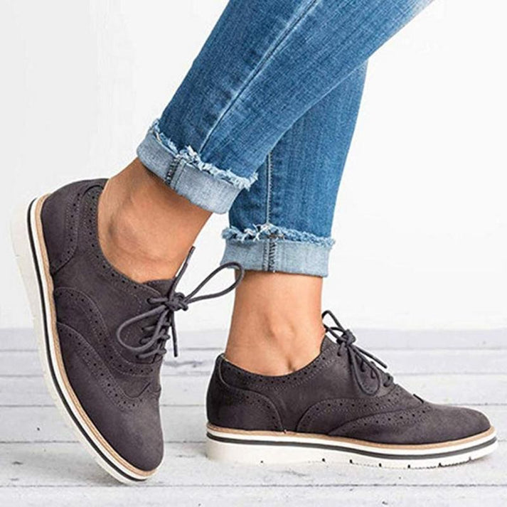 Jenni - elegante PU Lederschuhe mit Schnürsenkeln