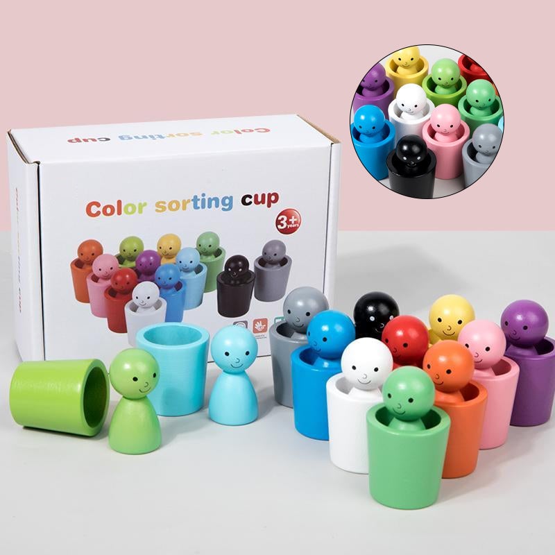 Montessori-Farbsortierbecher