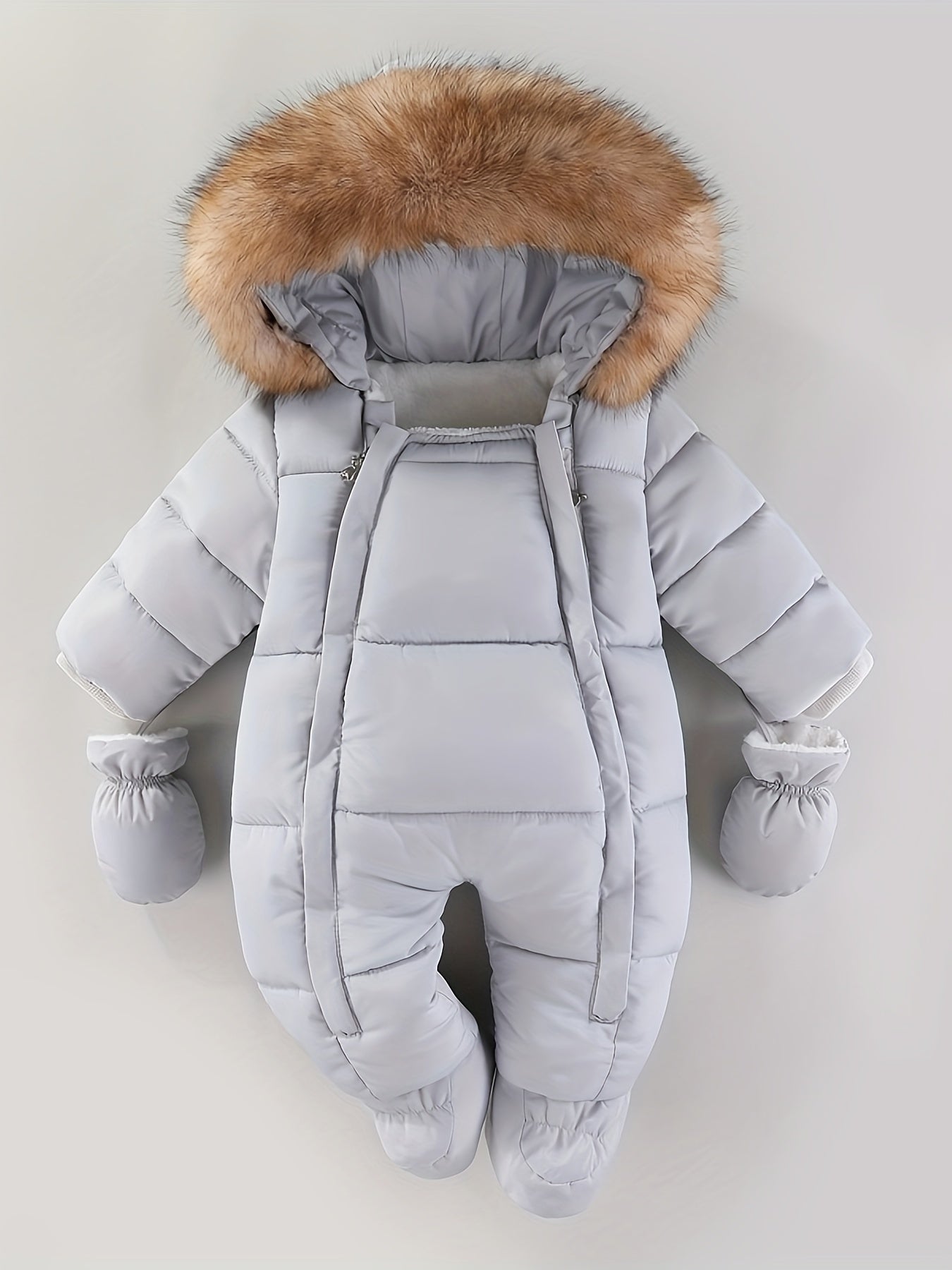 Frosty Baby Strampler - Luxe Winter-Overall mit Kapuze für die kälteren Monate