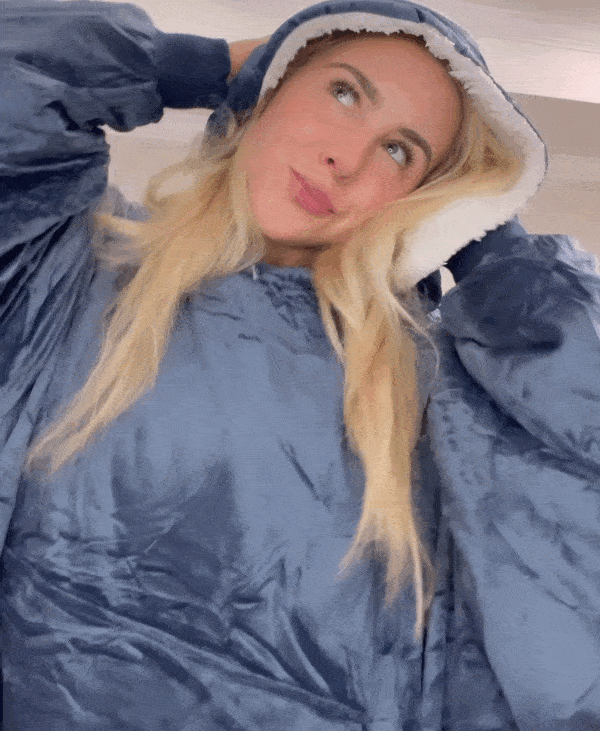 Übergroßes Sweatshirt mit Kapuze und Sherpa-Futter