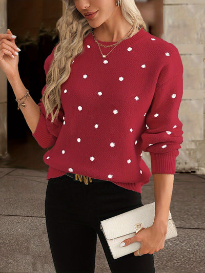 Zara Polka Dot Pullover – Lässig und stilvoll für Frauen im Herbst und Winter