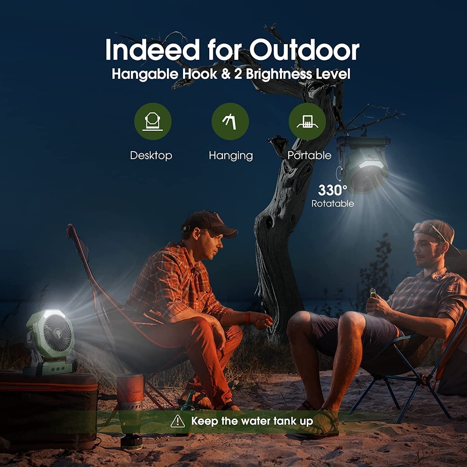 Tragbarer Nebel-Ventilator, 8-Zoll 10000Mah wiederaufladbarer batteriebetriebener Ventilator