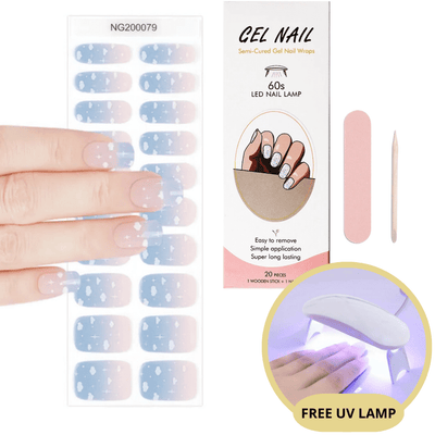 Gel-Nagelsticker-Set mit UV-Lampe