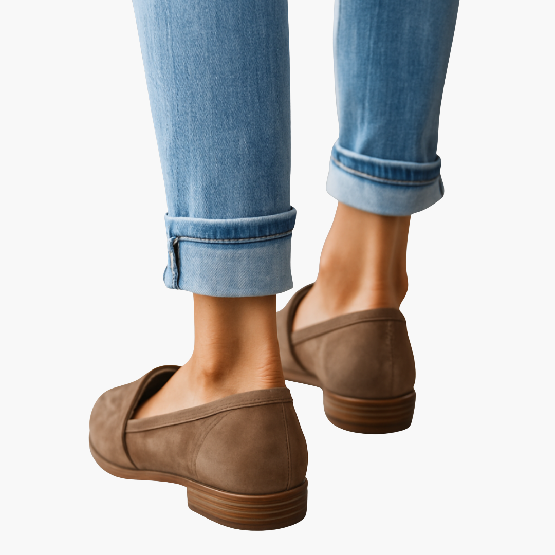 Damenmokassins aus luxe stoff