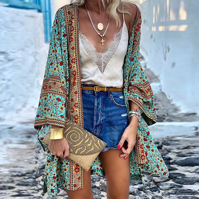 Pauline Laurent | Elegante Boho Strickjacke