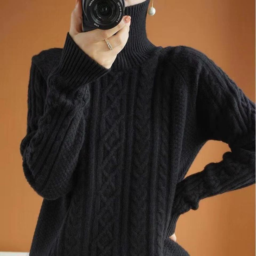 Judy | Damenstrickpullover | Rollkragenpullover | Warm