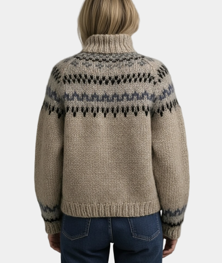 Damen-Strickpullover mit Fair Isle-Muster - Invierno