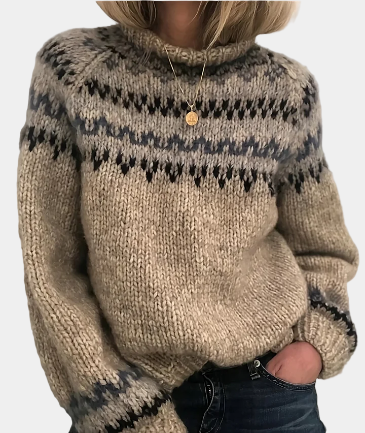 Damen-Strickpullover mit Fair Isle-Muster - Invierno