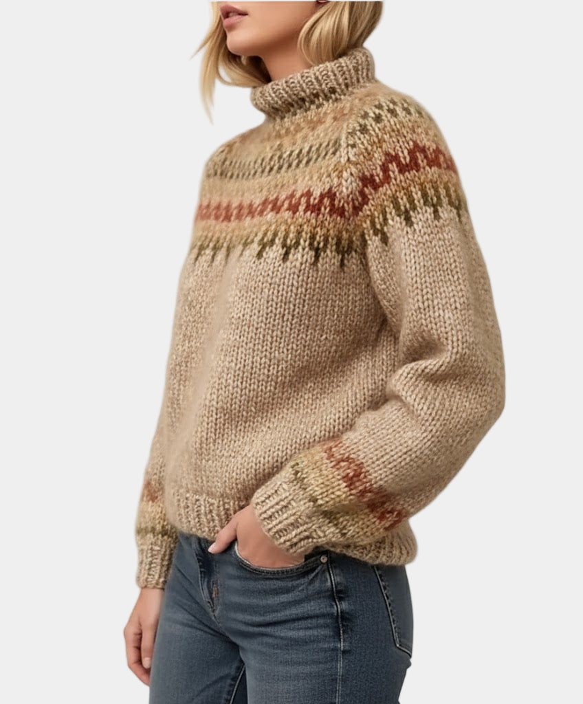 Damen-Strickpullover mit Fair Isle-Muster - Invierno
