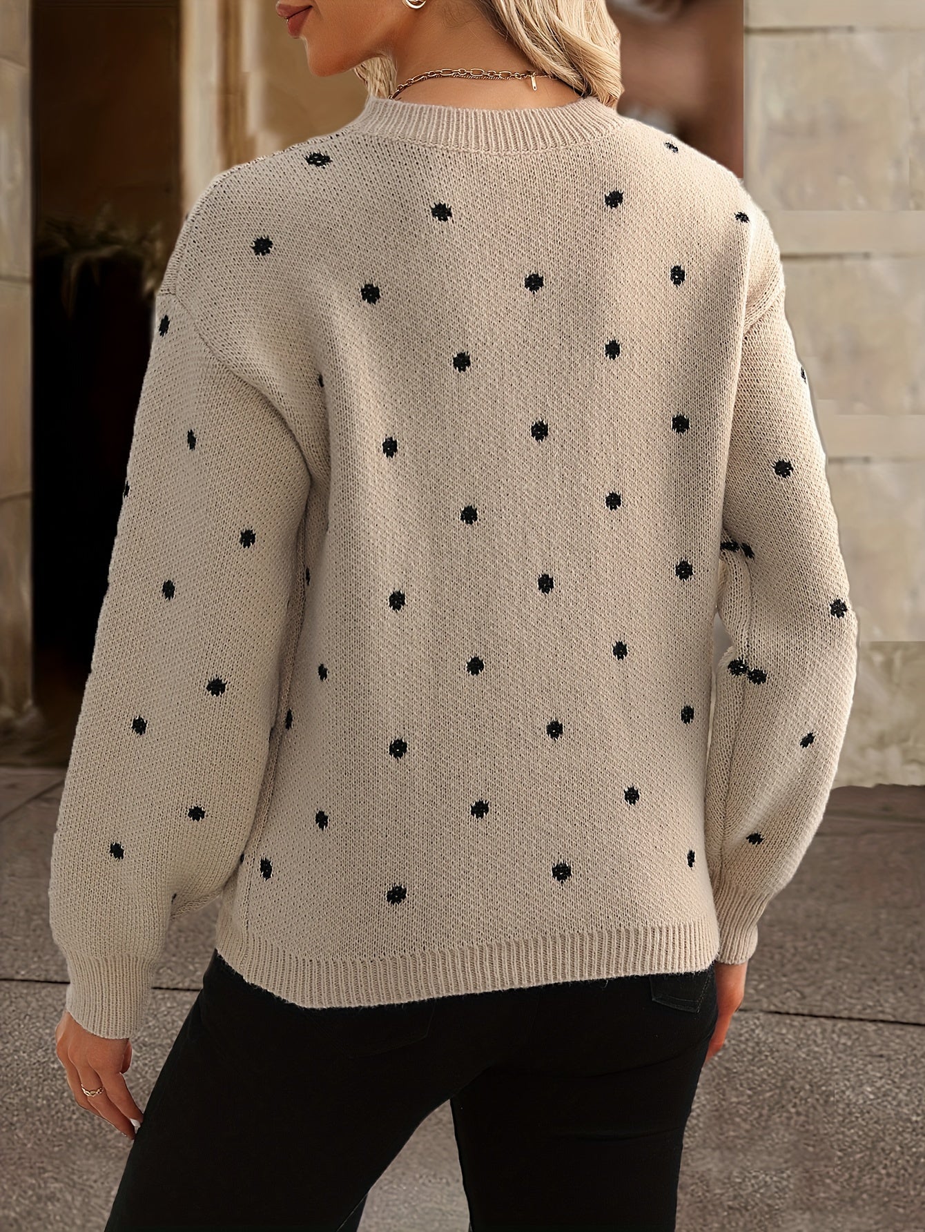 Zara Polka Dot Pullover – Lässig und stilvoll für Frauen im Herbst und Winter